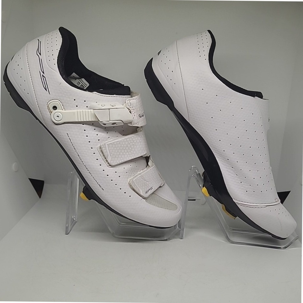 Shimano RP5 Cycling Shoes Men 11.5 White Good Ratchet Strap Road Bike RP501